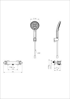 Смеситель для душа Wonzon & Woghand Strato WW-B2048-A-MW с термостатом белый матовый
